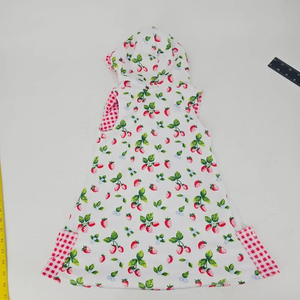 SweetHoney Strawberry Terry Cloth Cover Up 4T Cottagecore Farm Country 4016